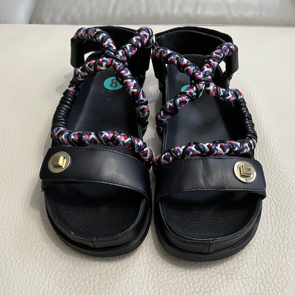 Sandro Women’s Helga Rope Cross Over Woven Cord Leather Sandal - EU 38/US 7.5 - Picture 2 of 9